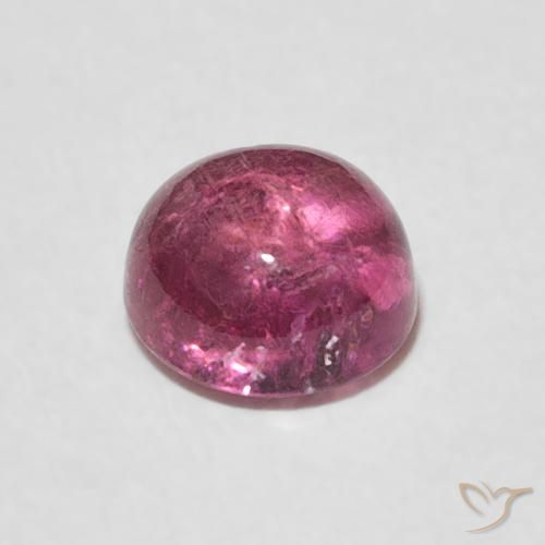 Tormalina Rosa medio naturale da 1.25 ct, Rotondo, Trasparente