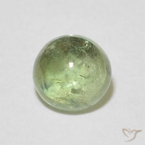 Tormalina Verde chiaro naturale da 1.16 ct, Rotondo, Trasparente