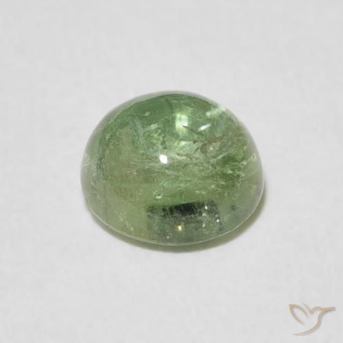 Tormalina Verde chiaro naturale da 1.16 ct, Rotondo, Trasparente