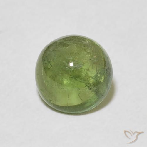 Tormalina Terra Verde naturale da 1.03 ct, Rotondo, Trasparente