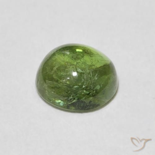 Tormalina Terra Verde naturale da 1.03 ct, Rotondo, Trasparente