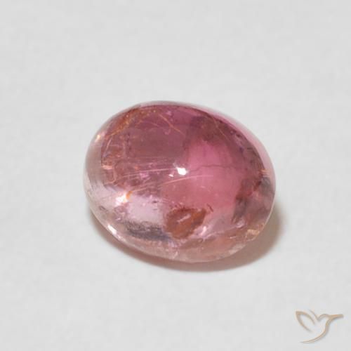 Tormalina Rosa chiaro naturale da 1.18 ct, Ovale, Trasparente