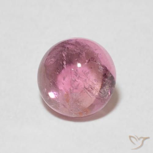 Tormalina Rosa chiaro naturale da 0.99 ct, Rotondo, Trasparente