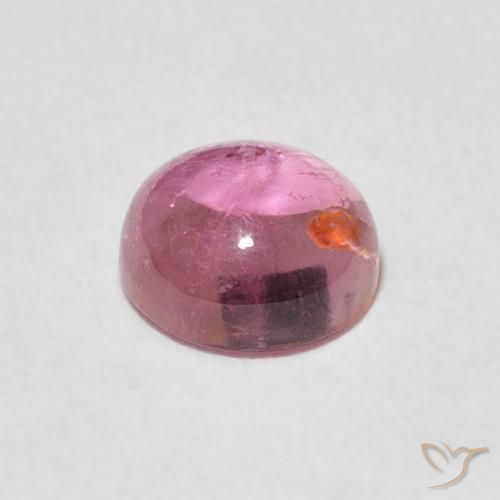 Tormalina Rosa chiaro naturale da 0.99 ct, Rotondo, Trasparente