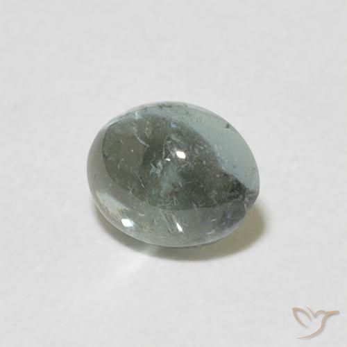 Tormalina Verde grigiastro naturale da 0.70 ct, Ovale, Trasparente