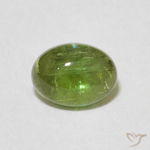 0.82ct Naturale Verde medio Tormalina, Ovale, Trasparente