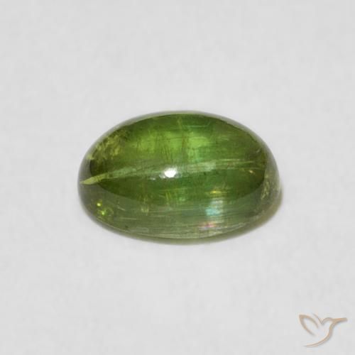 Tormalina Verde medio naturale da 0.82 ct, Ovale, Trasparente