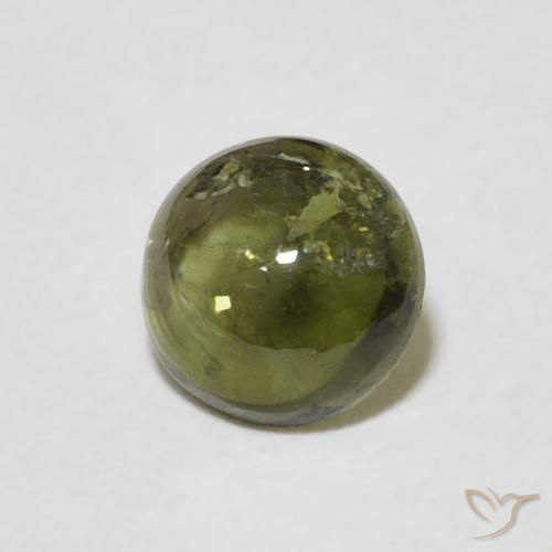 Tormalina Verde caldo naturale da 0.82 ct, Rotondo, Trasparente