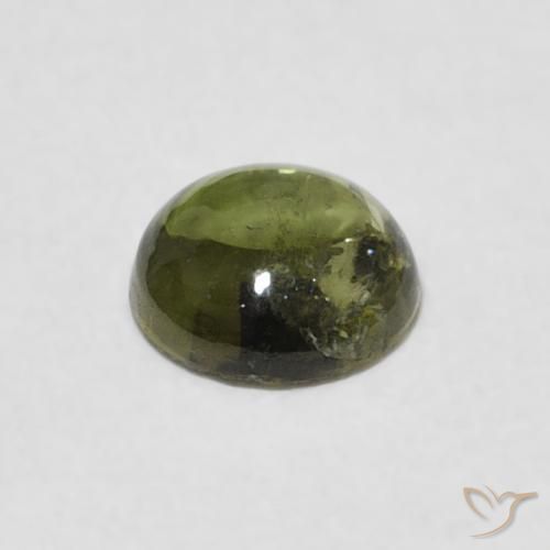 Tormalina Verde caldo naturale da 0.82 ct, Rotondo, Trasparente