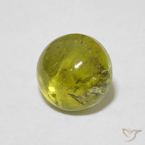 Tormalina Verde caldo naturale da 1.00 ct, Rotondo, Trasparente