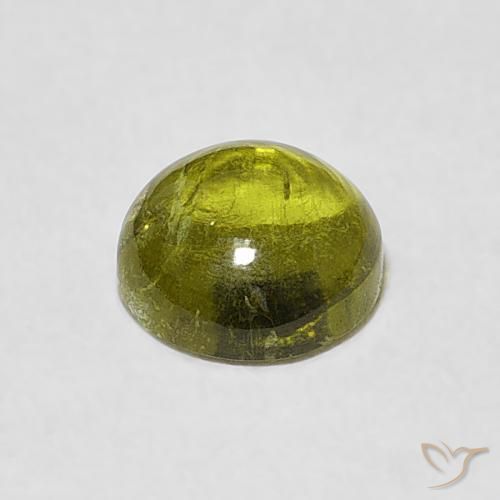 Tormalina Verde caldo naturale da 1.00 ct, Rotondo, Trasparente