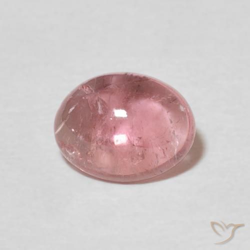 1.31ct Naturale Rosa gomma da masticare Tormalina, Ovale, Trasparente