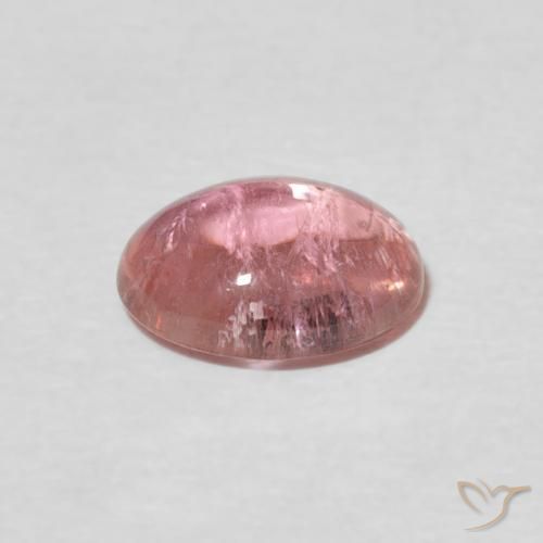 Tormalina Rosa gomma da masticare naturale da 1.31 ct, Ovale, Trasparente