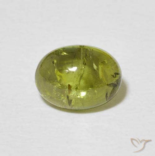 1.41ct Naturale Verde terroso chiaro Tormalina, Ovale, Trasparente