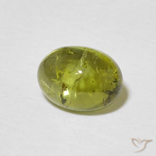 Tormalina Verde terroso chiaro naturale da 1.41 ct, Ovale, Trasparente