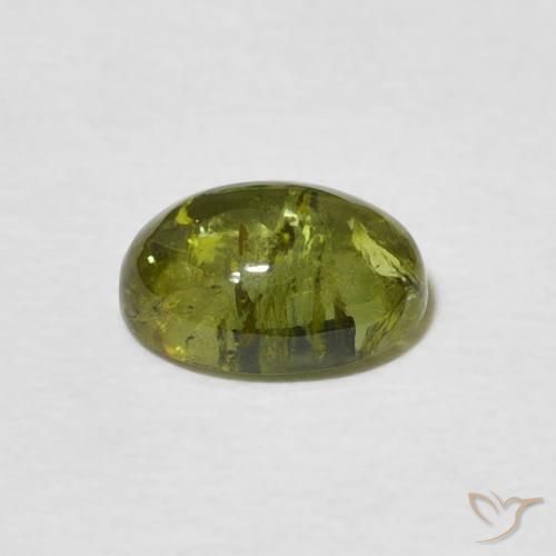 Tormalina Verde terroso chiaro naturale da 1.41 ct, Ovale, Trasparente