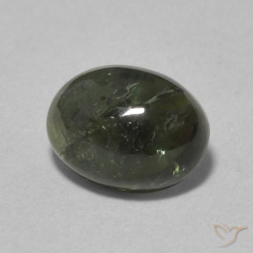 Tormalina Verde scuro naturale da 1.75 ct, Ovale, Trasparente