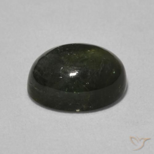 Tormalina Verde scuro naturale da 1.75 ct, Ovale, Trasparente