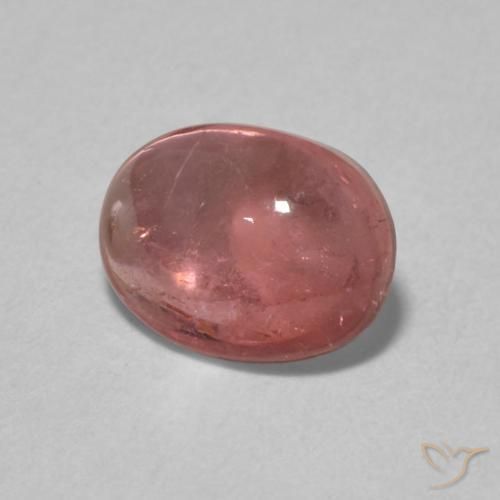 Tormalina Punch di frutta rosso naturale da 1.23 ct, Ovale, Trasparente