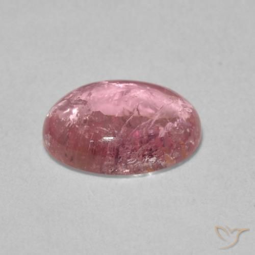 Tormalina Tono rosa gomma da masticare naturale da 1.12 ct, Ovale, Trasparente