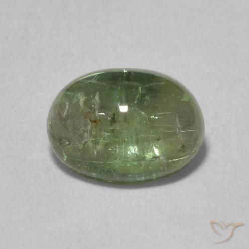 1.52ct Naturale Verde medio Tormalina, Ovale, Trasparente