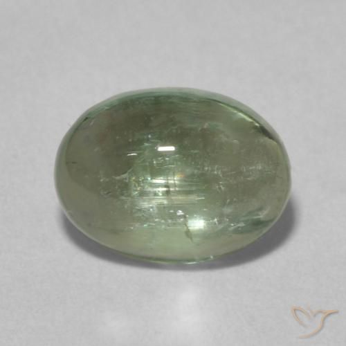 1.39ct Naturale Medium Light-Green Tormalina, Ovale, Trasparente