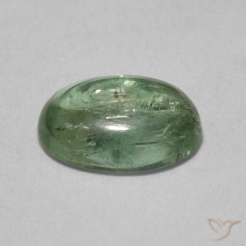 Tormalina Medium Light-Green naturale da 1.39 ct, Ovale, Trasparente