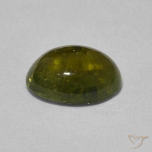 Tormalina Verde scuro naturale da 1.31 ct, Ovale, Trasparente