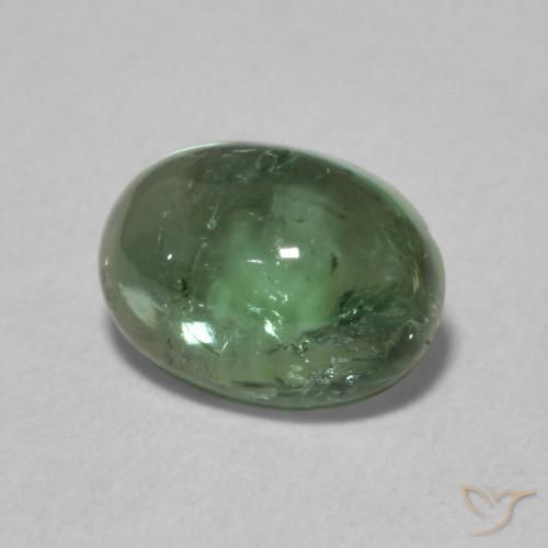 Tormalina Verde scuro naturale da 1.49 ct, Ovale, Trasparente