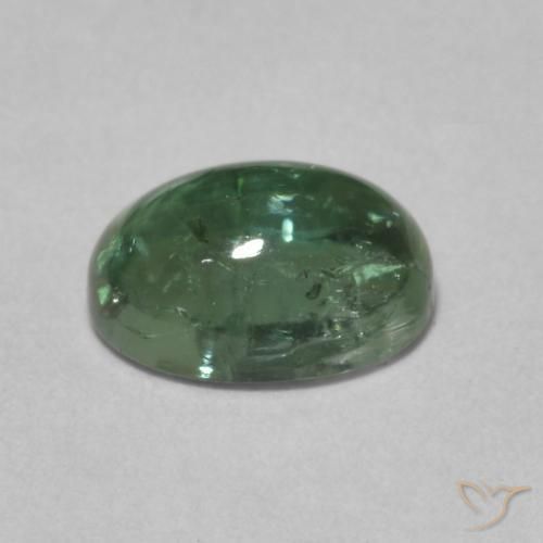 Tormalina Verde scuro naturale da 1.49 ct, Ovale, Trasparente