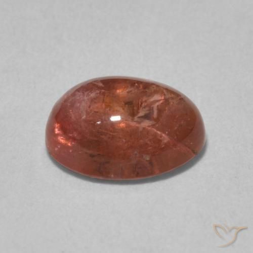 Tormalina Arancione rossastra naturale da 1.50 ct, Ovale, Trasparente
