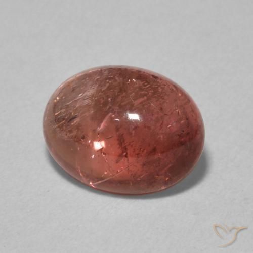 Tormalina Rosso medio naturale da 1.59 ct, Ovale, Trasparente