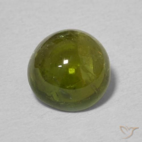 0.95ct Naturale Verde medio Tormalina, Rotondo, Trasparente