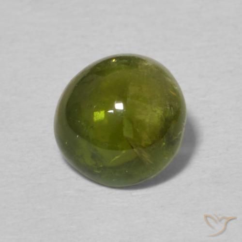 Tormalina Verde medio naturale da 0.95 ct, Rotondo, Trasparente