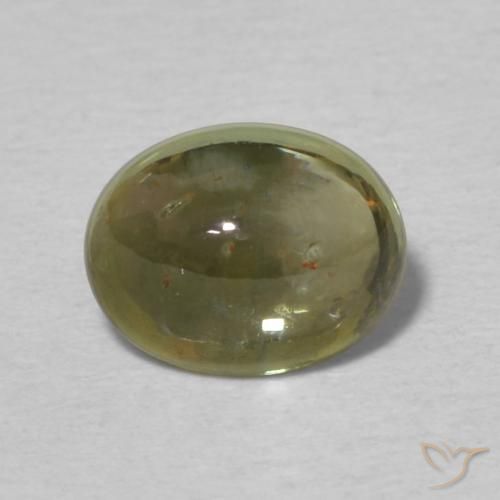 1.16ct Naturale Verde marroncino Tormalina, Ovale, Trasparente