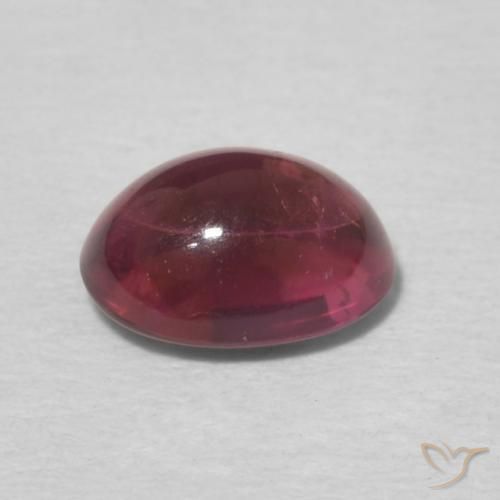Tormalina Rosa scuro naturale da 0.89 ct, Ovale, Trasparente