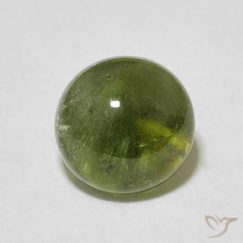 Tormalina Verde medio naturale da 1.61 ct, Rotondo, Trasparente