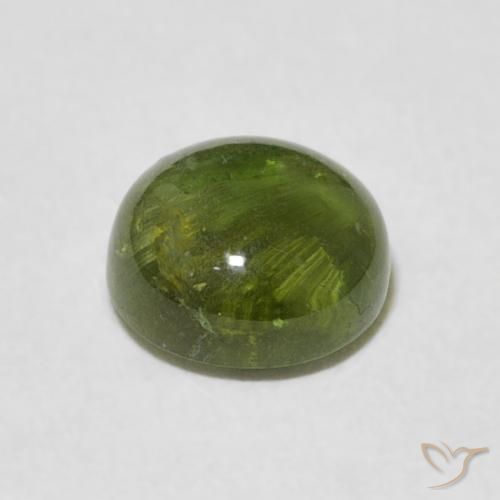 Tormalina Verde medio naturale da 1.61 ct, Rotondo, Trasparente