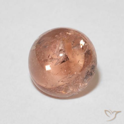 Tormalina Rosa Arancione Chiaro naturale da 1.60 ct, Rotondo, Trasparente