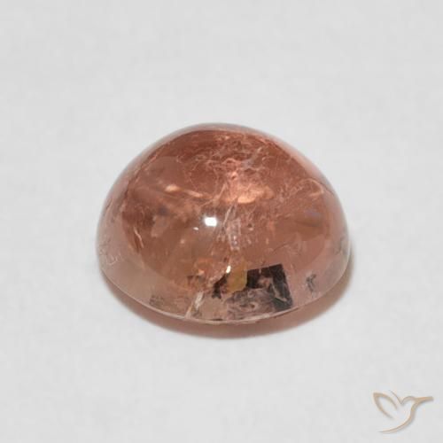 Tormalina Rosa Arancione Chiaro naturale da 1.60 ct, Rotondo, Trasparente