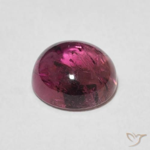 Tormalina Rosa scuro naturale da 1.51 ct, Rotondo, Trasparente