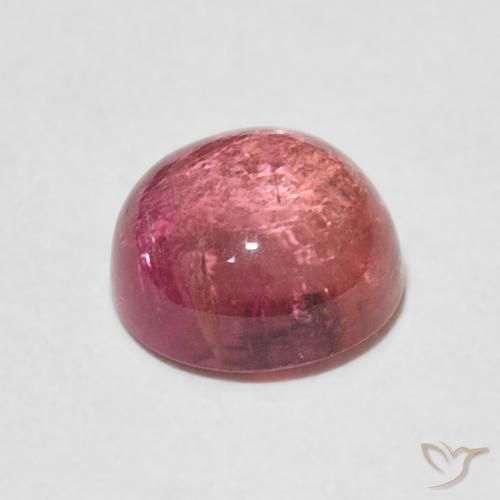 Tormalina Rosso ciliegia violaceo naturale da 1.77 ct, Rotondo, Trasparente