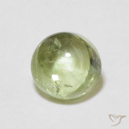 0.88ct Naturale Verde lime chiaro Tormalina, Rotondo, Trasparente