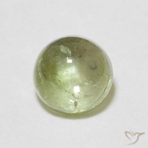 Tormalina Verde lime chiaro naturale da 0.88 ct, Rotondo, Trasparente