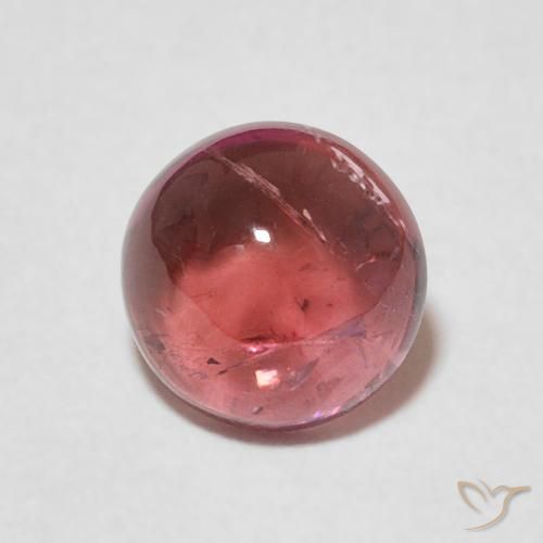 1.35ct Naturale Rosso scarlatto chiaro Tormalina, Rotondo, Trasparente