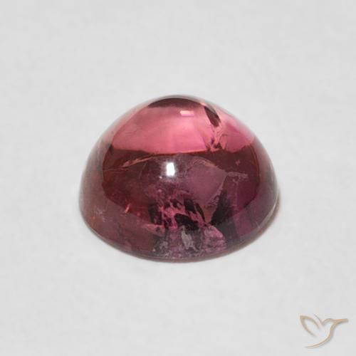 Tormalina Rosso scarlatto chiaro naturale da 1.35 ct, Rotondo, Trasparente