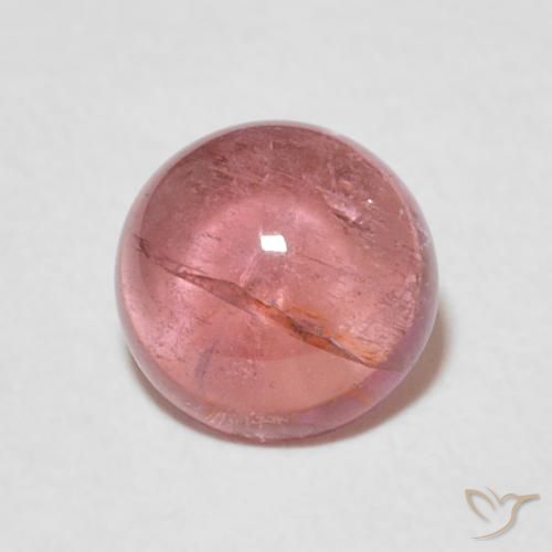 1.57ct Naturale Rosa arancio intenso Deep Tormalina, Rotondo, Trasparente