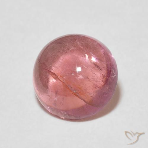 Tormalina Rosa arancio intenso Deep naturale da 1.57 ct, Rotondo, Trasparente