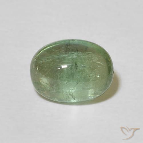 1.74ct Naturale Verde caldo Tormalina, Ovale, Trasparente