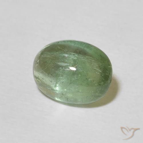 Tormalina Verde caldo naturale da 1.74 ct, Ovale, Trasparente